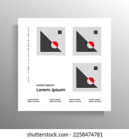 Cover in geometric style. Design template for book, booklet, brochure, poster. The format is square. Vector illustration.