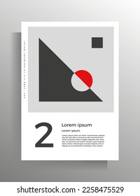 Cubierta en estilo geométrico. Plantilla de diseño para libro, folleto, folleto, cartel, carpeta, libro de texto. Formato A4. Ilustración de color del vector.