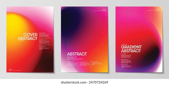 Cover gradient blurred graphic print design. Abstract colorful background. Design for Posters, Brochures, and Magazines.Vector illustration.