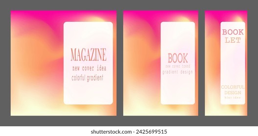 The cover is with a gradient. Colorful blur, the idea of a banner, brochure, catalog or booklet. A template for creative design