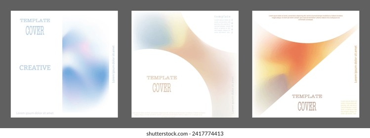 The cover is with a gradient. A colorful template for a brochure, poster, banner and print. Vector background for printing
