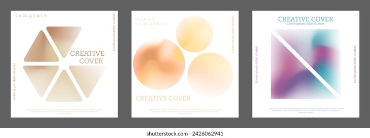 The cover is with a gradient. A colorful template for a brochure, poster, banner and print. Vector background for printing
