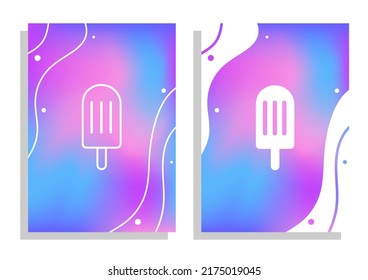 Cover gradient design set. A4 abstract color. Minimal fluid design collection. Business or advertising design. Bright dynamic mesh for poster, flyer, banner. Vector illustration
