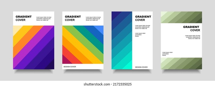 Cover gradient style design and poster colorful background