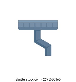 Cover gutter icon. Flat illustration of cover gutter vector icon isolated on white background