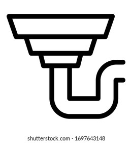 Cover gutter icon. Outline cover gutter vector icon for web design isolated on white background