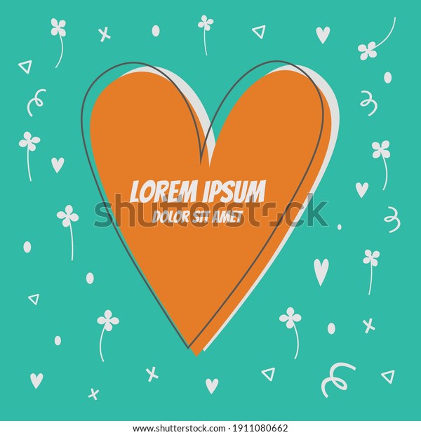 Cover Heart Hand Drawn Vector Illustration Stock Vector (Royalty Free