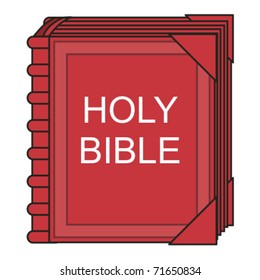 a cover of the Holy Bible vector file