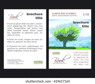 Cover with the image of a tree. Multipurpose design for book, brochure, report, flyer, booklet etc. Template layout in A4 format.