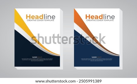 Cover layout annual report cover design template, Book cover page design for your business.
