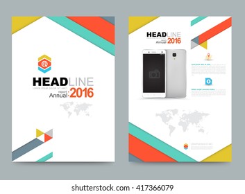 Cover layout Annual report Leaflet Brochure Flyer template A4 size design. Vector illustration. Abstract presentation templates