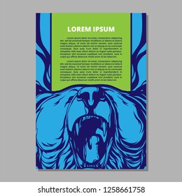 Cover Layout With Bear Model Design
