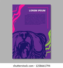 Cover Layout With Bear Model Design