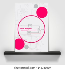  cover layout design vector with electronics schematic illsutration