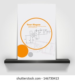   cover layout design vector with electronics schematic illsutration