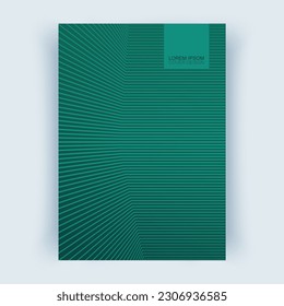 Cover layout, vertical orientation. Cover with abstract lines.