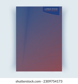 Diseño de portada, orientación vertical. Cubrir con líneas abstractas.
