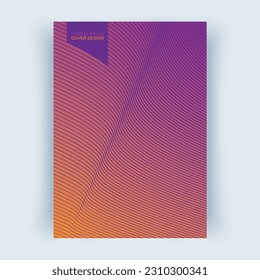 Diseño de portada, orientación vertical. Cubrir con líneas abstractas.