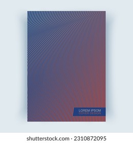 Cover layout, vertical orientation. Cover with abstract lines.