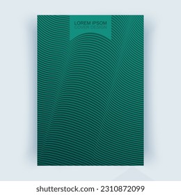 Cover layout, vertical orientation. Cover with abstract lines.