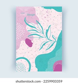Diseño de portada en formato A4, orientación vertical. Cubrir con formas abstractas.
