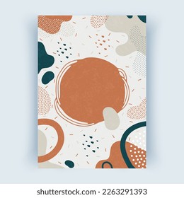 Cover layouts A4 format, vertical orientation. Cover with abstract shapes.