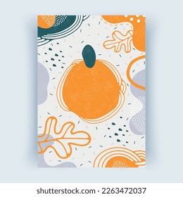Cover layouts A4 format, vertical orientation. Cover with abstract shapes.