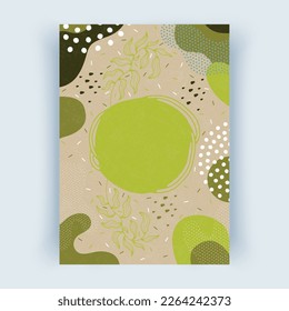 Cover layouts A4 format, vertical orientation. Cover with abstract shapes.