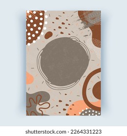 Cover layouts A4 format, vertical orientation. Cover with abstract shapes.
