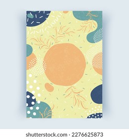Diseño de portada en formato A4, orientación vertical. Cubrir con formas abstractas.