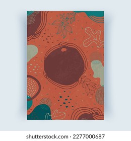Cover Layouts A4 Format, vertikale Ausrichtung. Abdeckung mit abstrakten Formen.