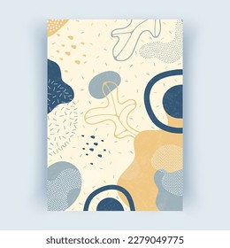 Cover Layouts A4 Format, vertikale Ausrichtung. Abdeckung mit abstrakten Formen.