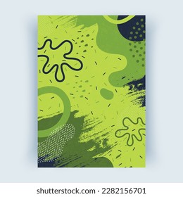 Cover layouts A4 format, vertical orientation. Cover with abstract shapes.