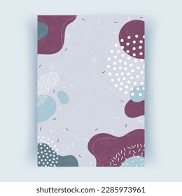 Diseño de portada en formato A4, orientación vertical. Cubrir con formas abstractas.