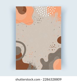 Cover Layouts A4 Format, vertikale Ausrichtung. Abdeckung mit abstrakten Formen.