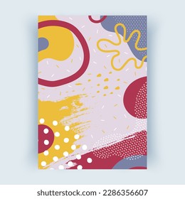 Cover layouts A4 format, vertical orientation. Cover with abstract shapes.