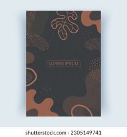 Diseño de portada en formato A4, orientación vertical. Cubrir con formas abstractas.