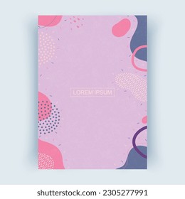 Diseño de portada en formato A4, orientación vertical. Cubrir con formas abstractas.