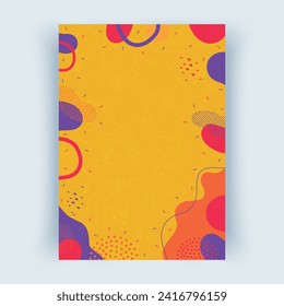 Cover layouts A4 format, vertical orientation. Cover with abstract shapes.