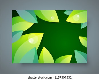 Cover Leaf green theme foliage element