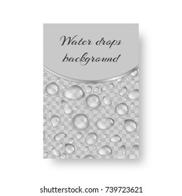 Cover leaflets for an environmental event with transparent rain drops.