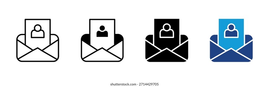Conjunto de iconos de cartas de portada colección de estilos múltiples