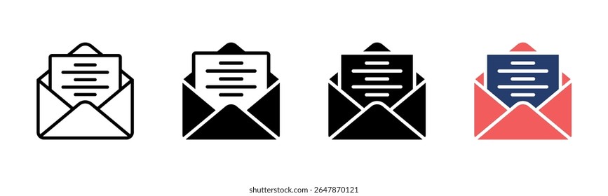 Cover Letter icon sheet multiple style collection