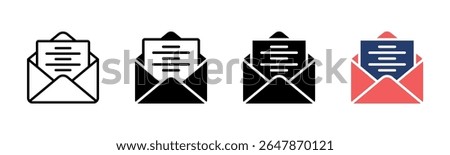 Cover Letter icon sheet multiple style collection
