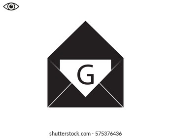 cover letter, sign, symbol, vector illustration eps10