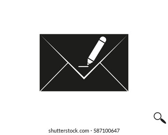 cover letter, sign, symbol, vector illustration eps10