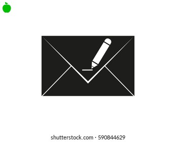 cover letter, sign, symbol, vector illustration eps10