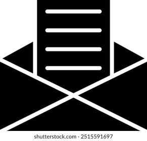 Cover Letter Vector Icon Design Illustration