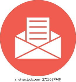 Cover Letter Vector Icon Design Illustration