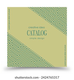 Cubra. Composición lineal de un titular, folleto, catálogo o folleto. Una plantilla para el diseño creativo